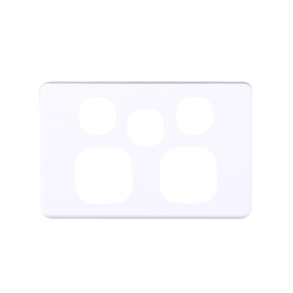 4C | Classic Double Power Point with Extra Switch Cover Plate - White ***