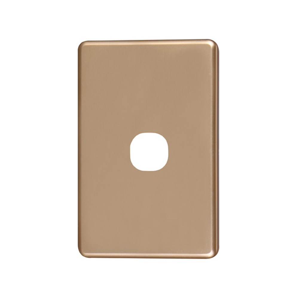 4C | Classic 1 Gang Switch Polycarbonate Cover Plate - Gold Colour