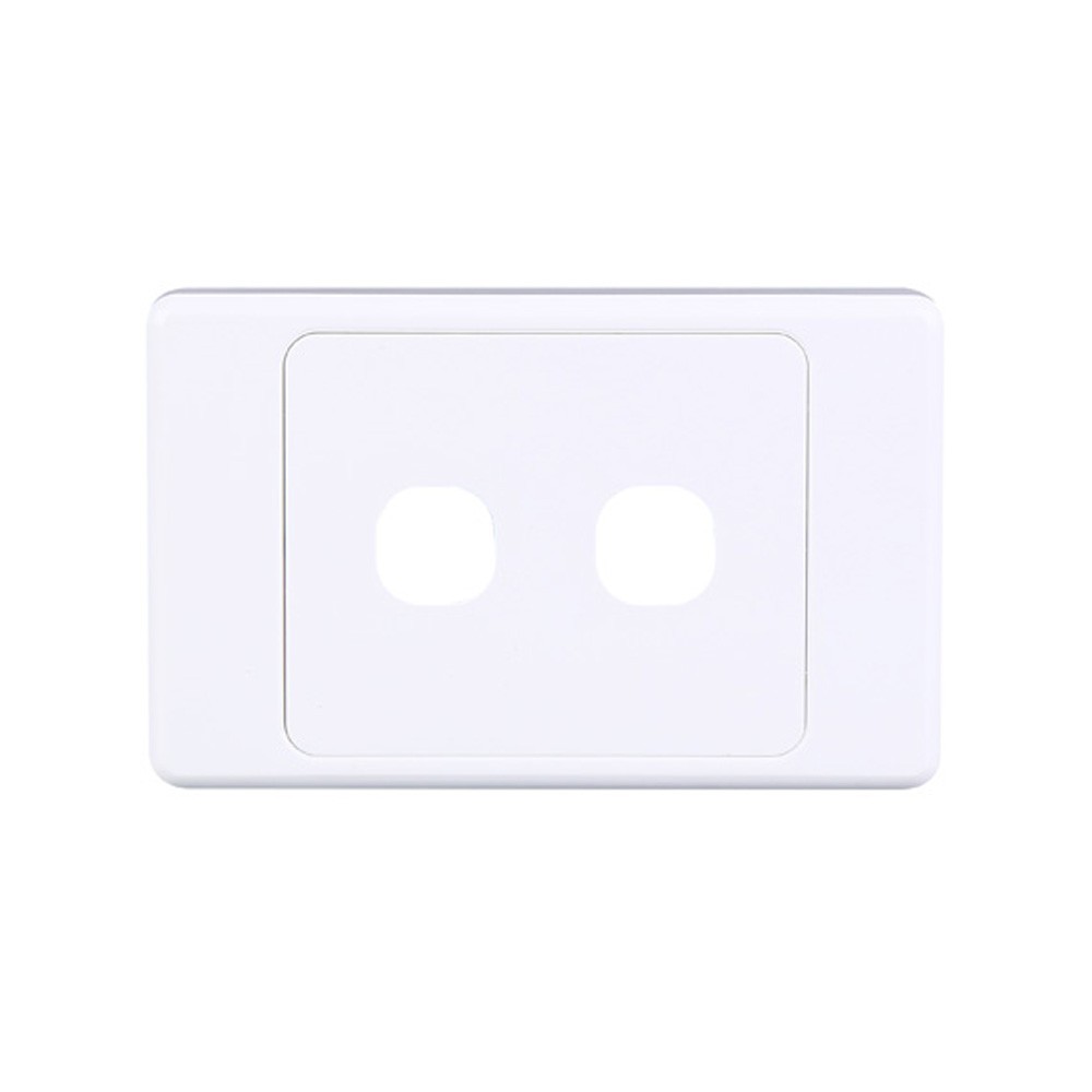 4C | Ultima 2 Gang Switch Grid and Cover Plate - White