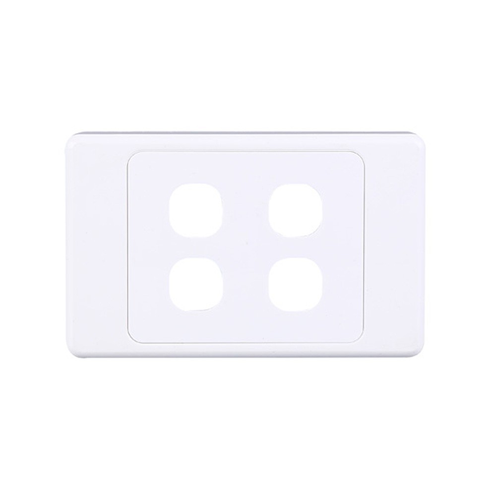 4C | Ultima 4 Gang Switch Grid and Cover Plate - White