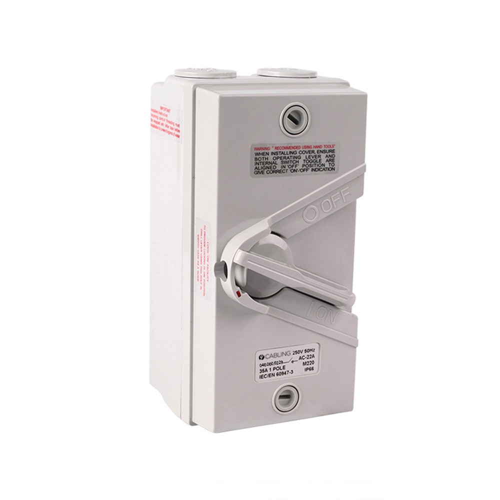 4C | Weatherproof Isolator 1 Pole IP66 250V 35A
