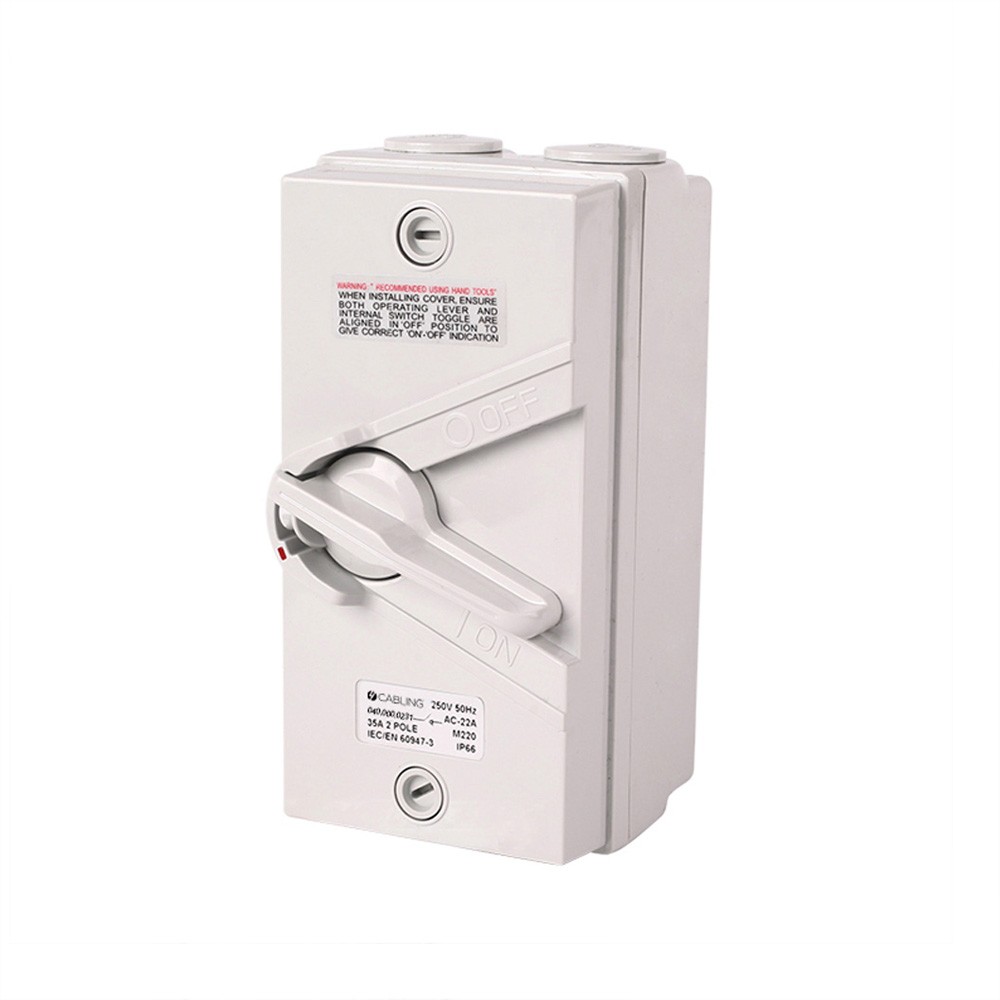 4C | Weatherproof Isolator 2 Pole IP66 250V 35A