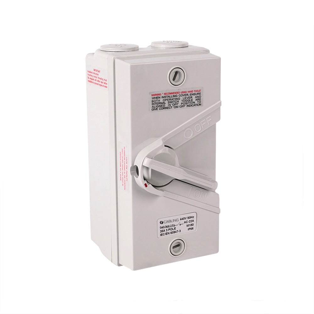 4C | Weatherproof Isolator 3 Pole IP66 440V 35A