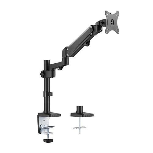 Brateck Single Monitor Heavy-Duty Aluminum Gas Spring Monitor Arm Fit Most 17' - 35' Monitors Up to12kg per screen VESA 75x75/100x100