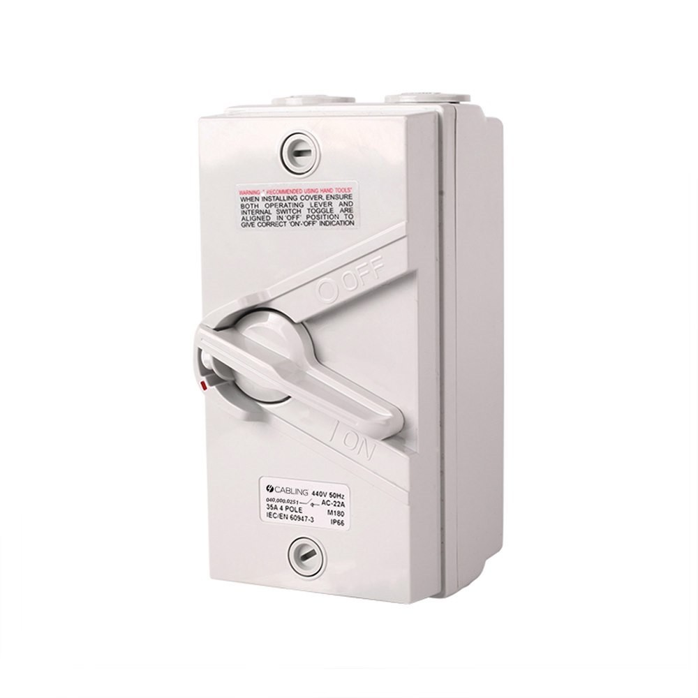 4C | Weatherproof Isolator 4 Pole 440V 35A IP66