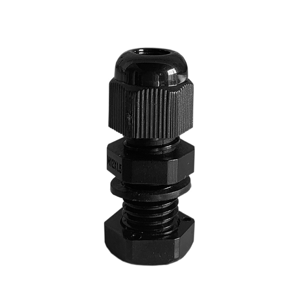 4C | 12mm Nylon Cable Gland | 8mm Long Threaded with Washer - 40 Pack