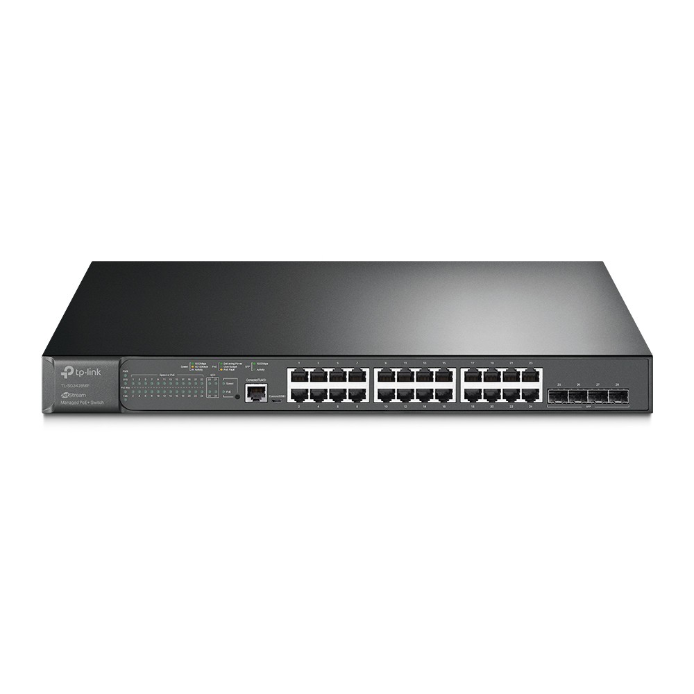 TP-Link | SG3428MP | Omada 28 Port Gigabit L2 Managed Rackmount Switch with 24 Port PoE+