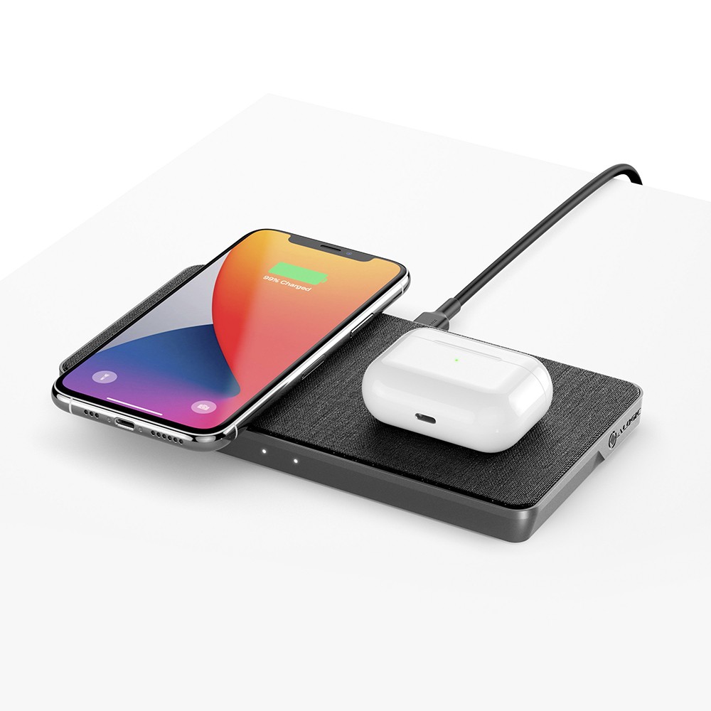 ALOGIC Ultra Power -3-in-1Wireless Charging Dock for Qi enabled devices and USB Charging - Space Grey
