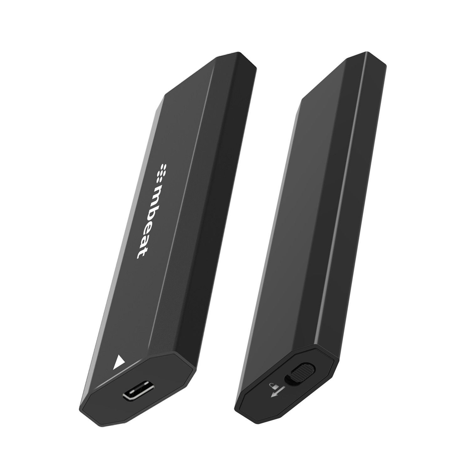 mbeat® Elite USB-C to M.2 SSD Enclosure - Pocket Size, Ultra Durable, Supports M Key, B+M Key SSD Size 2230, 2242, 2260, 2280, NVME, SATA, 50cm Cable