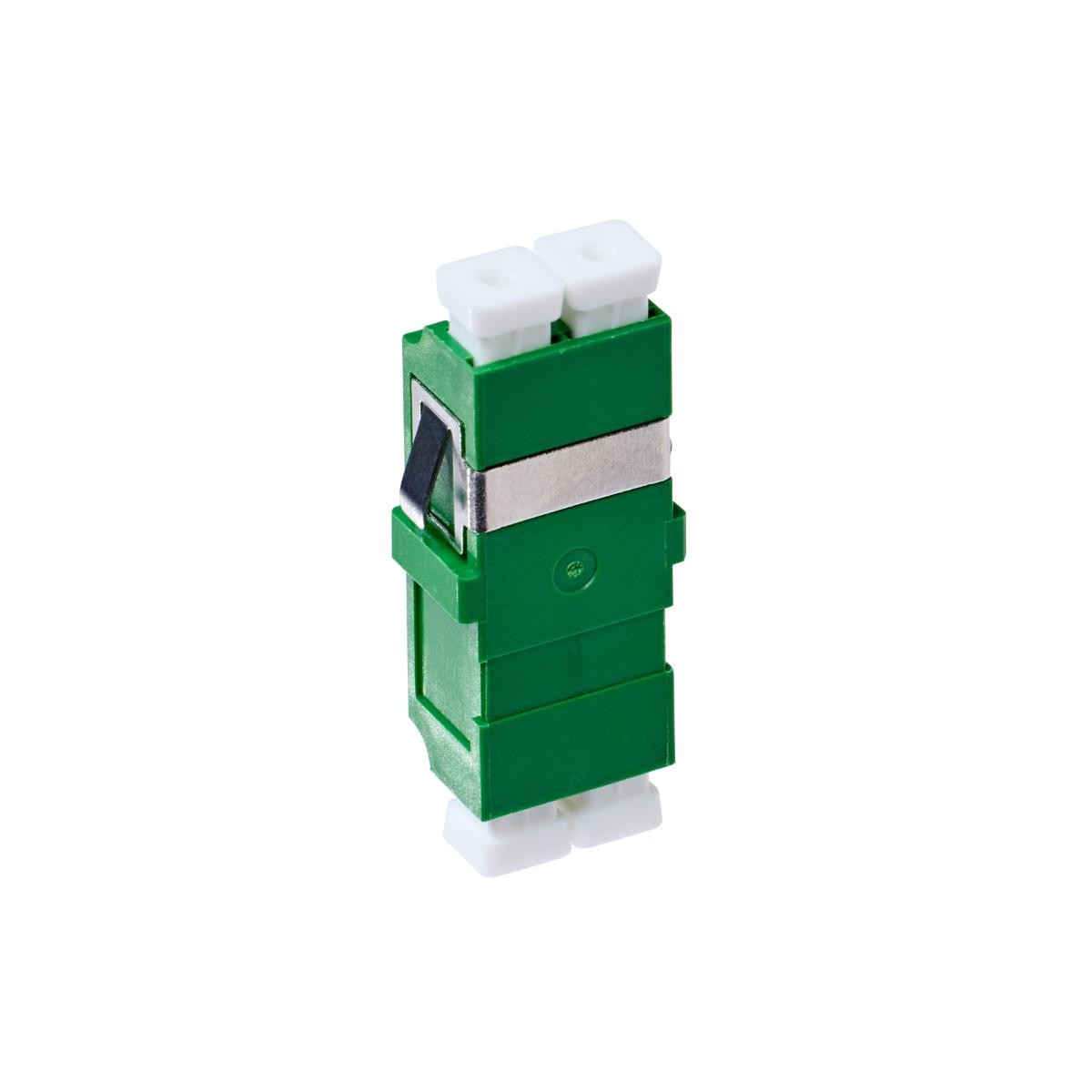 LC/APC OS1/OS2 Singlemode Through Coupler Flangeless Duplex | Green