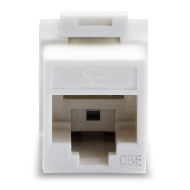 Serveredge Universal Cat5e UTP RJ45 Modular Keystone Jack - White - Pack of 10