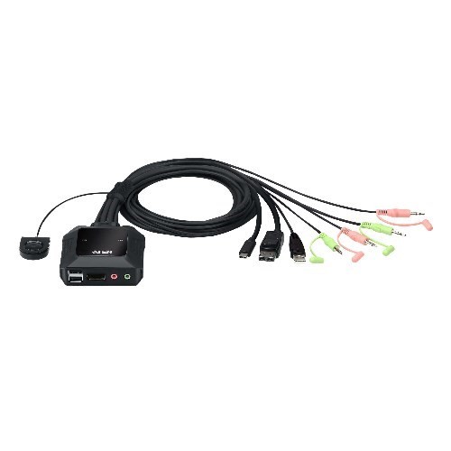 ATEN 2-PORT USB-C DISPLAYPORT HYBRID CABLE KVM SWITCH