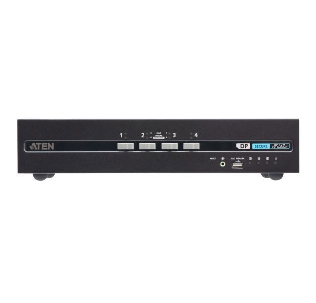 ATEN 4-PORT USB DISPLAYPORT DUAL DISPLAY SECURE KVM SWITCH WITH CAC (PSD PP V4.0 COMPLIANT