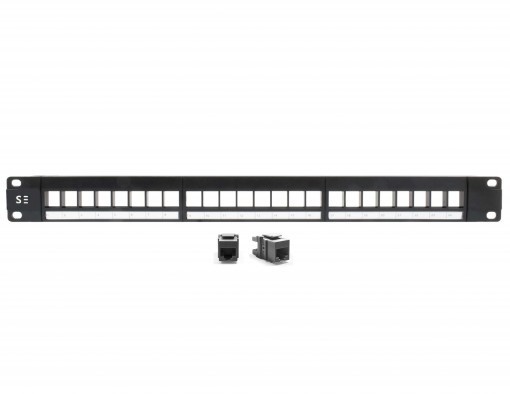 Serveredge 24 Port Cat6 Patch Panel- 1RU UTP