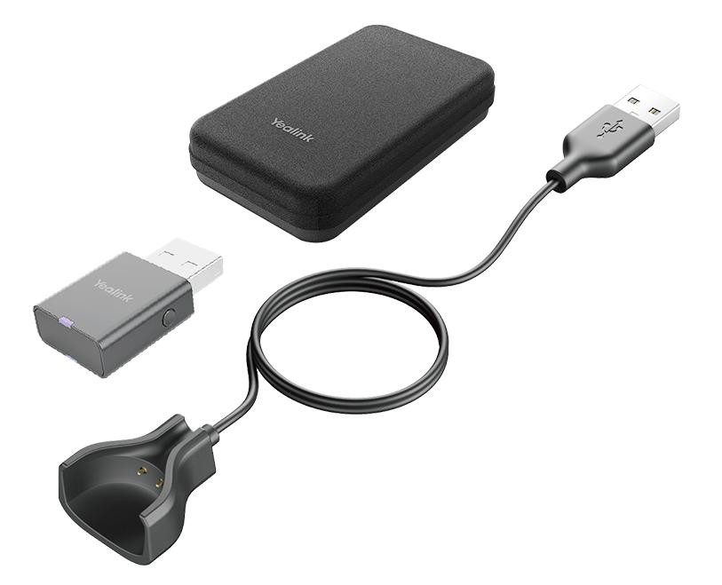 Yealink Portable Accessory Kit for WH63/67, Carry Case, Charging Cable, WDD60 DECT Dongle, Make DECT Headset Your Hybrid Work Booster