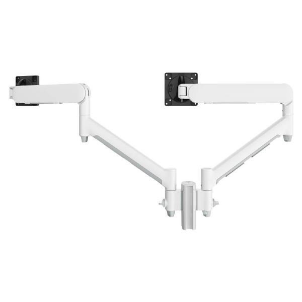 Atdec Awm Dual Monitor Mount Solution On A 135MM Post - Grommet Clamp - White