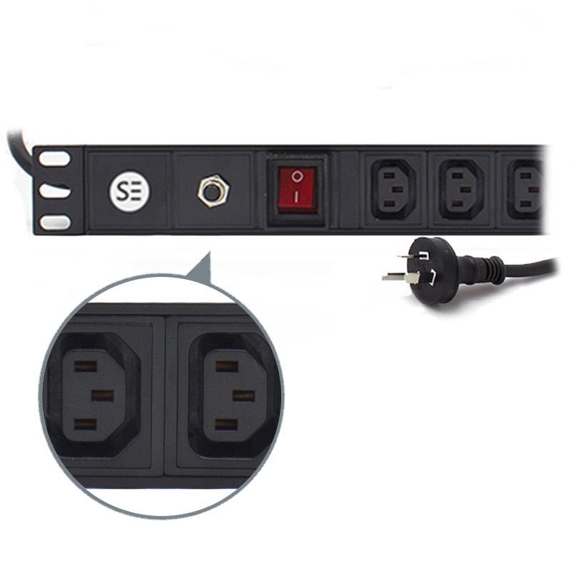 Serveredge Basic 8 Port IEC PDU (8) IEC C13 Output & (1) Aus 3 Pin Plug Input 15A 240 V