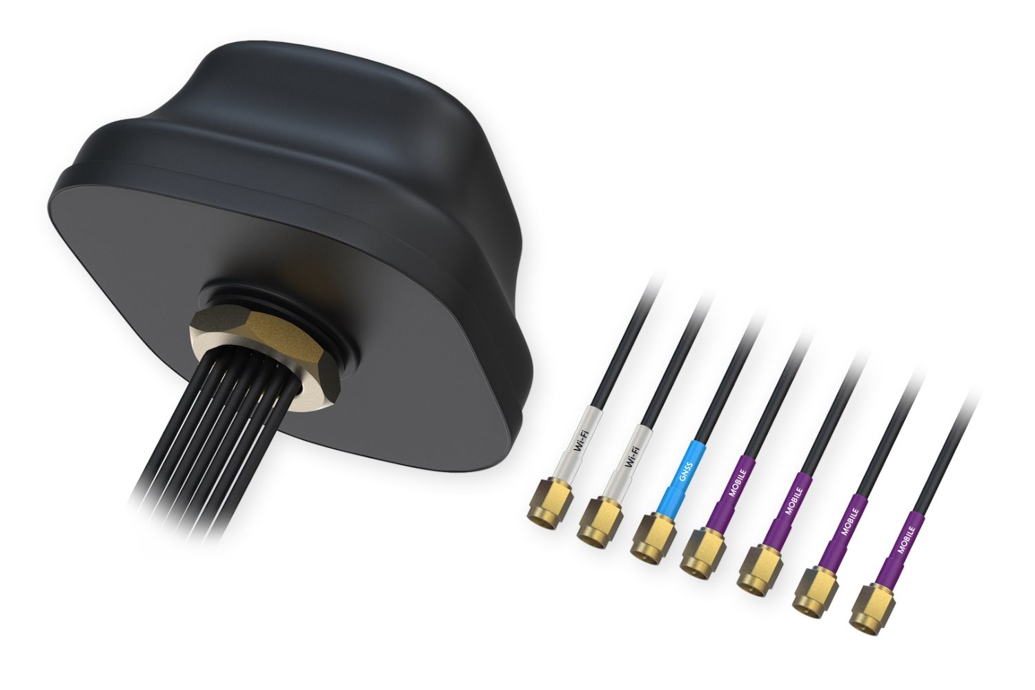Teltonika | PR1KC640 | 5G Combo MIMO Mobile / GNSS / WiFi Roof SMA Antenna