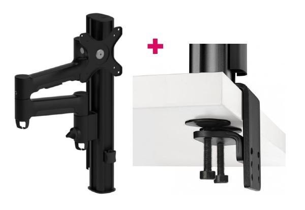 Atdec AWMS-4640 Heavy Duty F Clamp Black