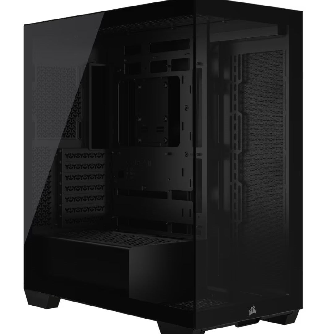 Corsair 3500X Mid-Tower PC Case - Black, Steel, Tempered Glass, ATX/E-ATX, 7 Slots, 425mm GPU, 170mm CPU, 2yr wty