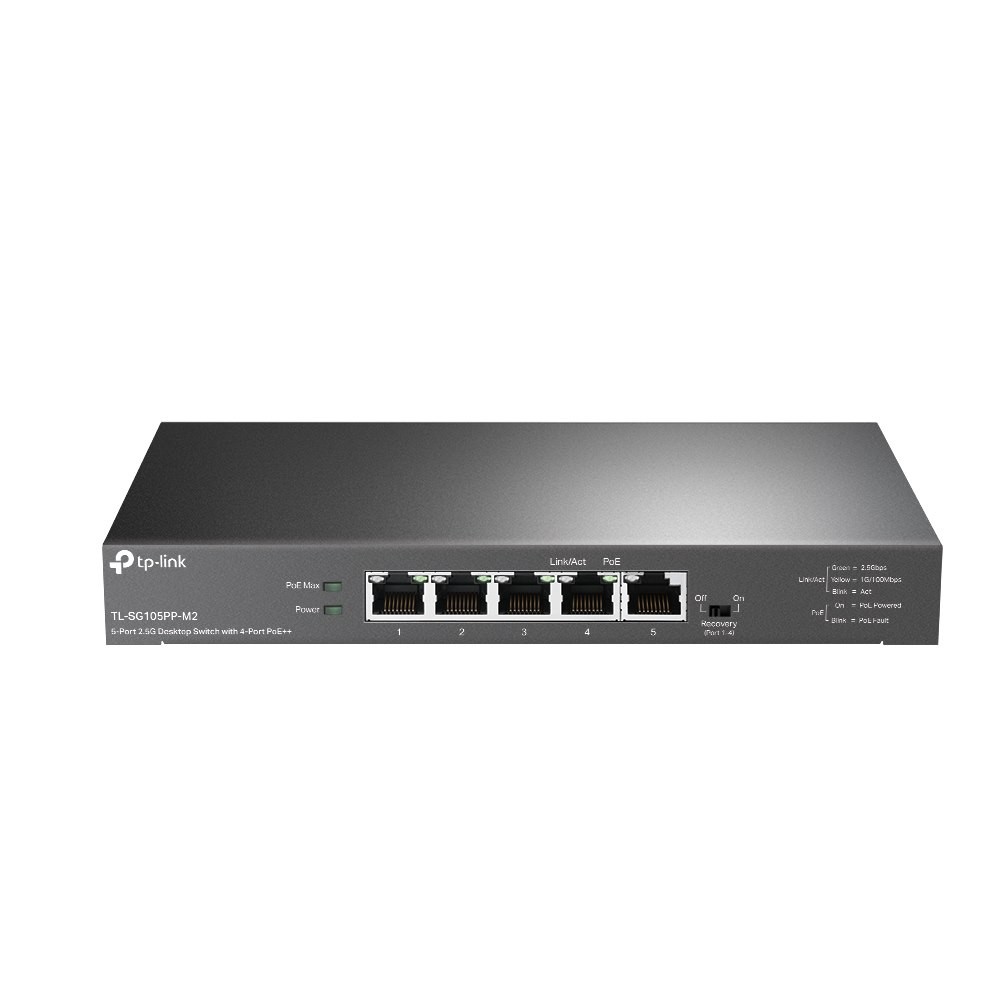 TP-Link | TL-SG105PP-M2 | 5 Port 2.5G Desktop Switch with 4 Port PoE++