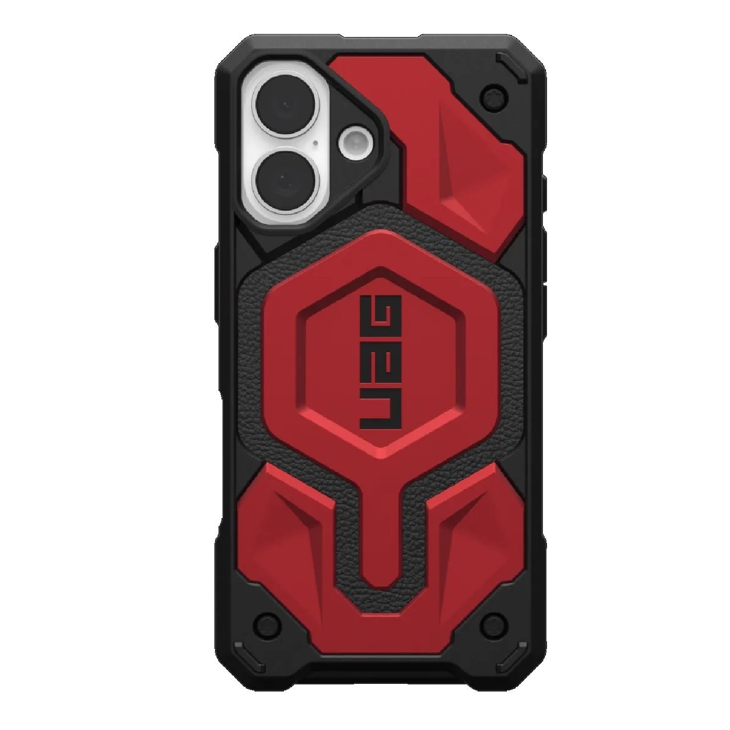 Uag Monarch Pro Apple iPhone 16 (6.1') Rugged Case - Crimson (114458119494), 25FT. Drop Protection (7.6M), Built-In Magnet For MagSafe