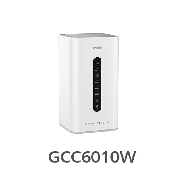 Grandstream GCC6010W all-in-one networking and communications, built-in dual-band Wi-Fi 6 access point, Quad-core ARM CA53, 2.0 GHz