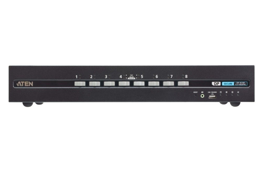 ATEN 8-PORT USB DISPLAYPORT SECURE KVM SWITCH WITH CAC (PSD PP V4.0 COMPLIANT)
