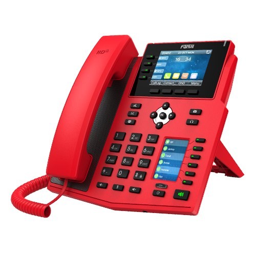 Fanvil X5U-RED High End Enterprise IP Phone - 3.5' Colour Screen, 16 Lines, 40 x DSS Buttons, Dual Gigabit NIC,Bluetooth - 2 Years Warranty - RED