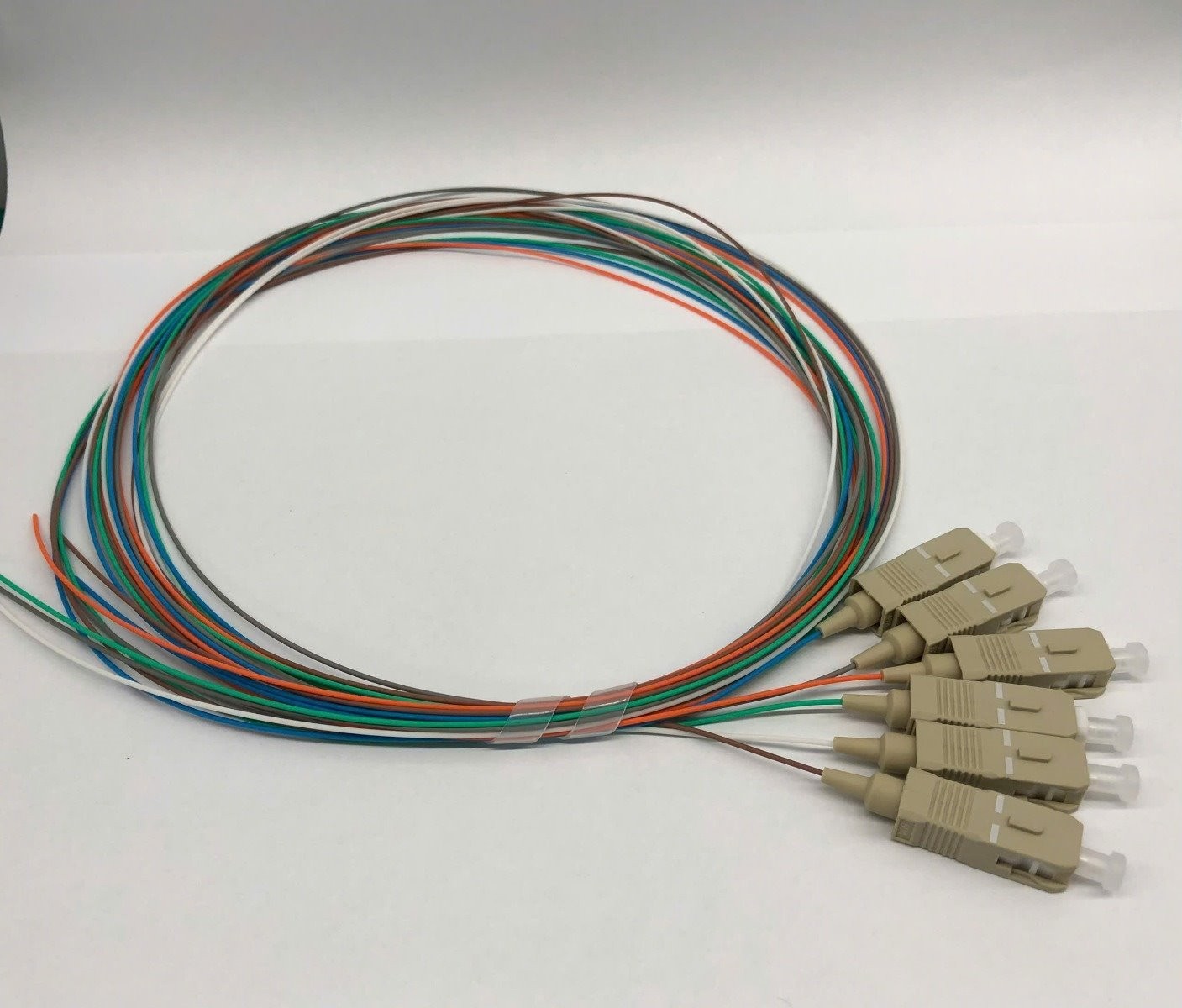 Fibre Pigtail SC OM1 Multimode 2m - 6 Pack Rainbow