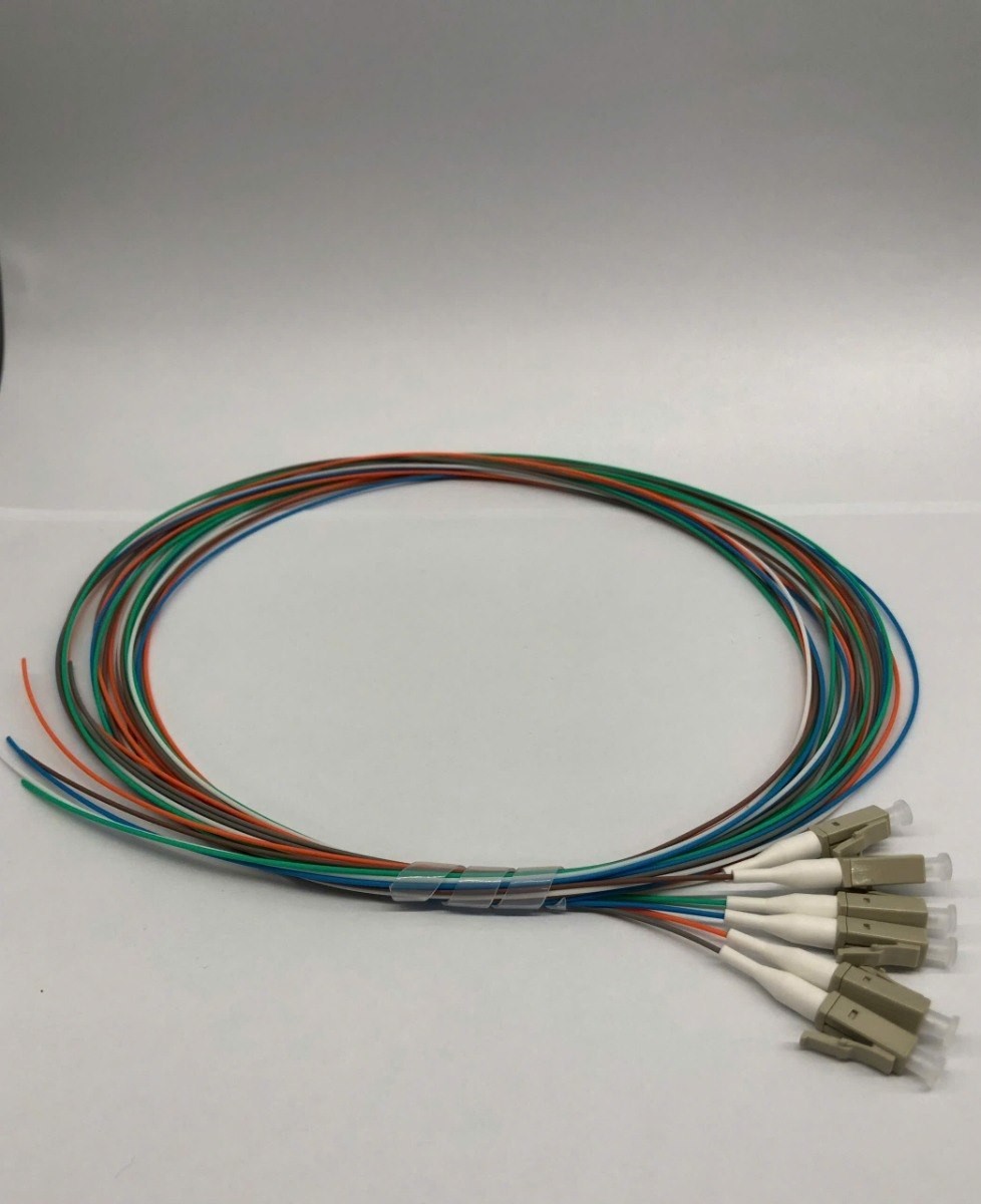 Fibre Pigtail LC OM1 Multimode 2m - 6 Pack Rainbow