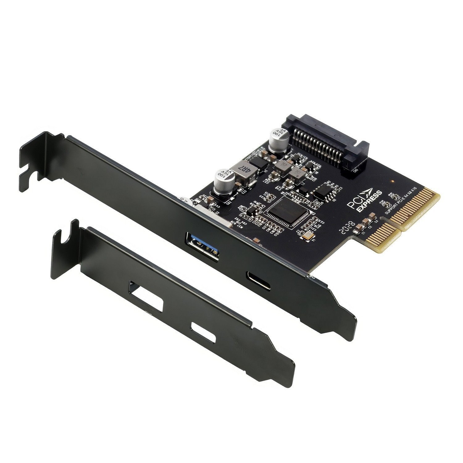 (LS)Simplecom EC312v2 PCIe x4 to 2-Port USB 3.2 Gen II 10Gbps USB-C and USB-A Expansion Card