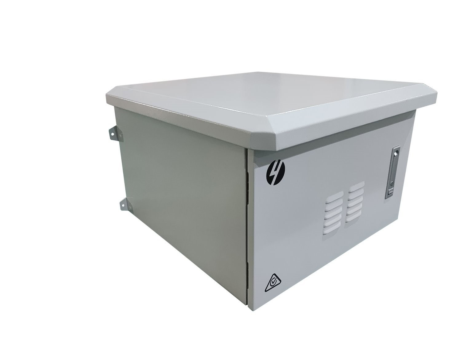 6RU 600mm Wide x 600mm Deep OUTDOOR VENTILATED Wall Mount Cabinet | IP45 Standard IEC 60529:2013 | Grey