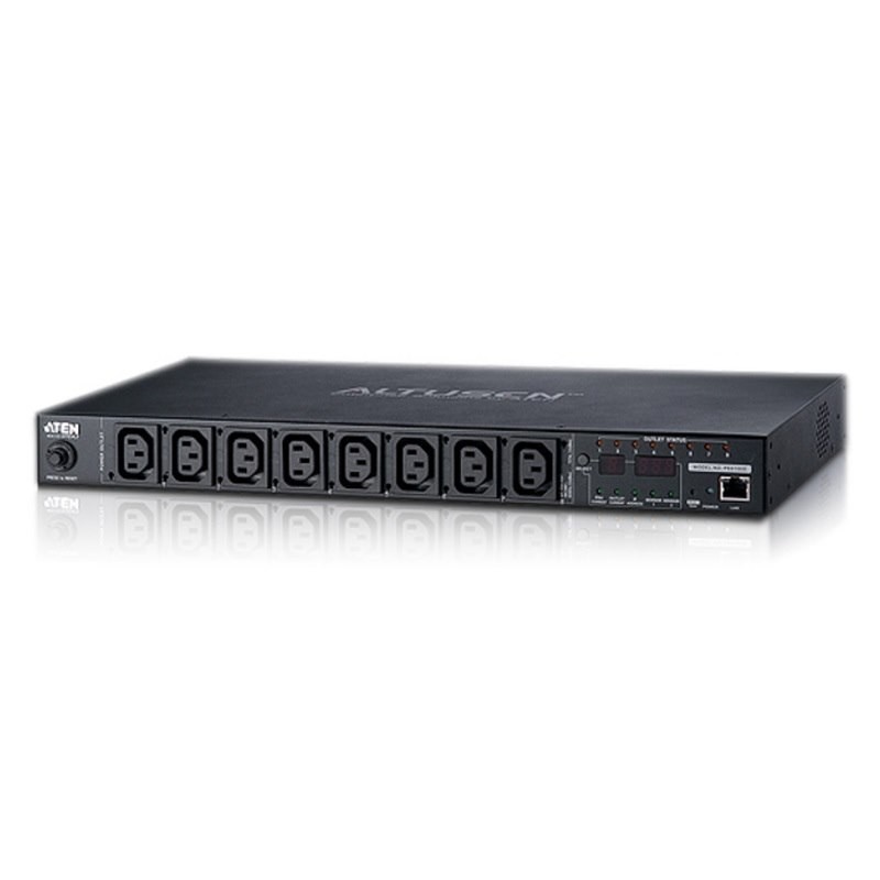 ATEN 8 PORT 1U 10A SMART PDU WITH BANK LEVEL METERING AND OUTLET CONTROL, 8XC13 OUTLETS