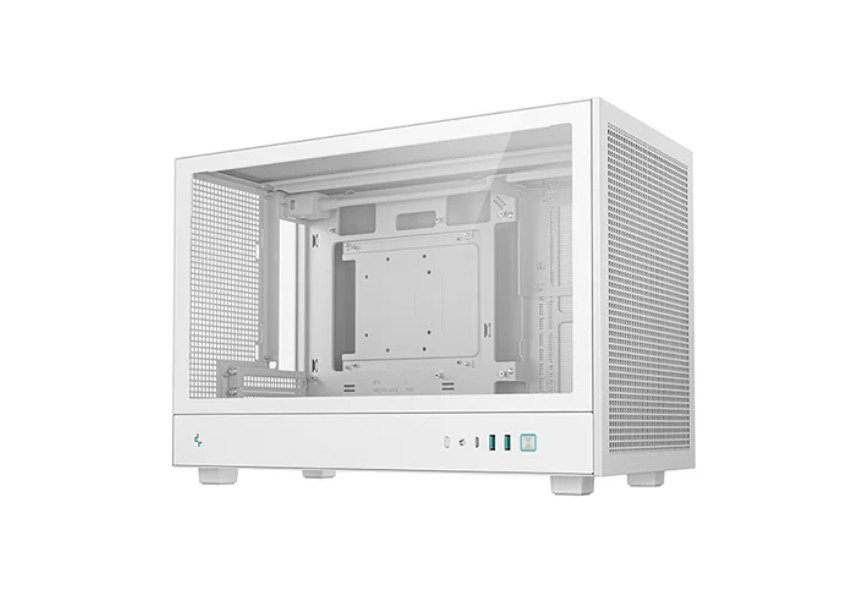 DeepCool CH260 WH M-ATX Case, Extremely Portable Size,Abundant Airflow Ventilation,Mesh and Glass panels,Up to 360mm Liquid Cooling
