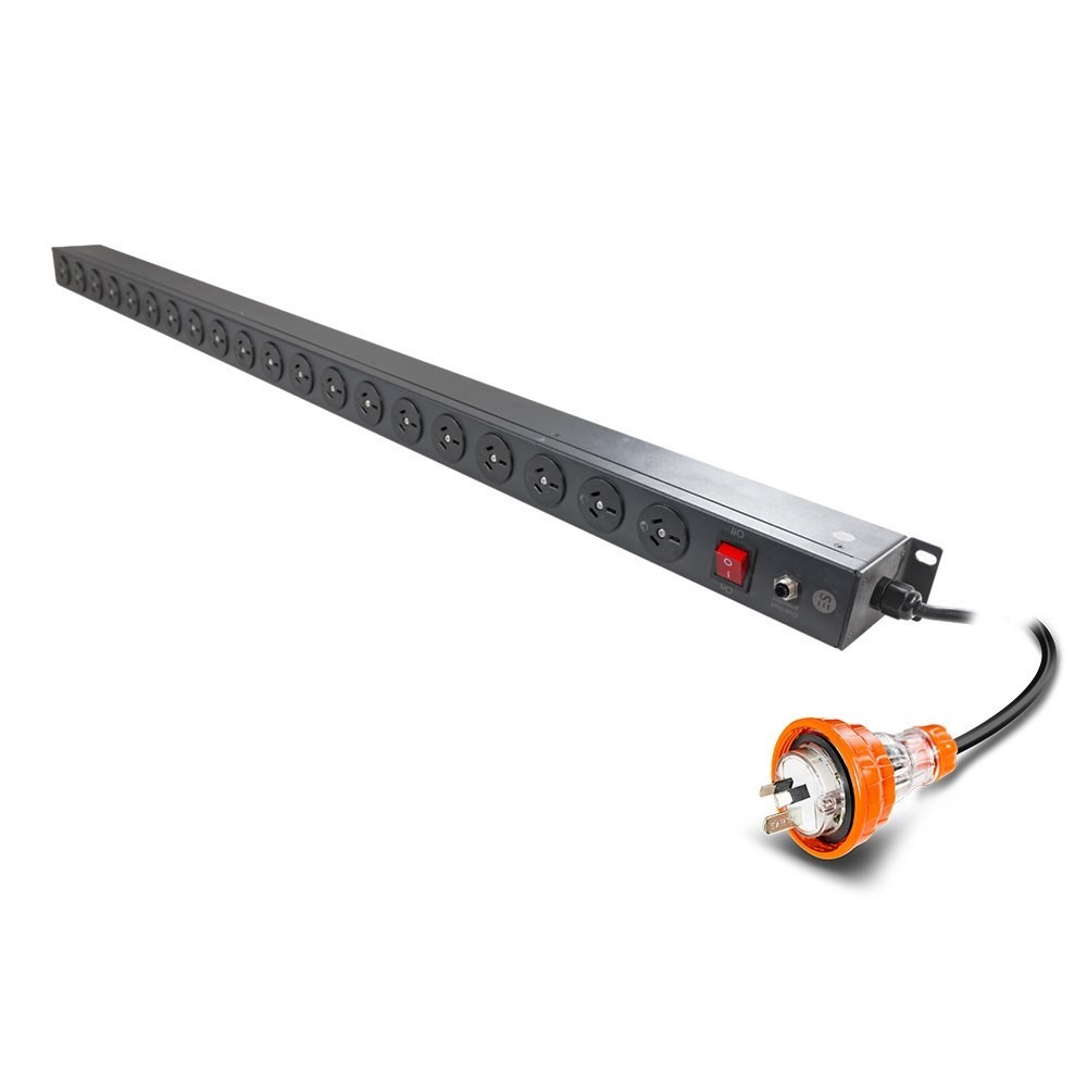 Serveredge Basic Vertical 20 Port 15A PDU(20) 10A 3 Pin AUS GPO Output & (1) 15A 3 Pin Aus Plug Input 15Amp Captive Plug