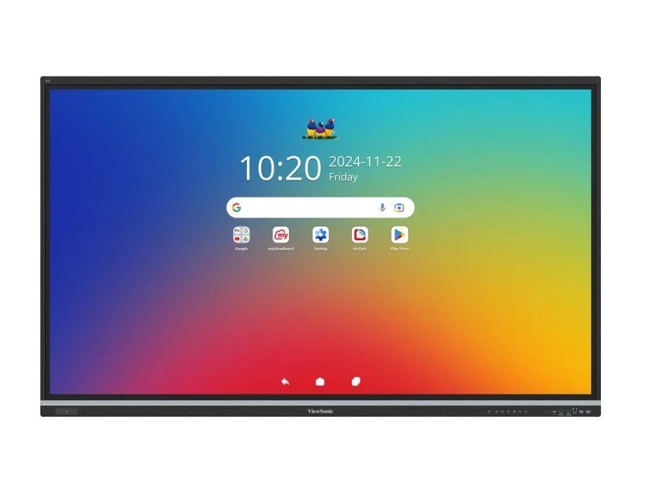ViewSonic Ifp7551 75' 4K Interactive Display, Edla Certified, Android 14, 50-Point Touch, NFC, 70W Audio, myViewBoard Software