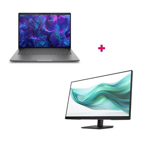 HP Zbook 8 G1i (BV5L4PT) U7-255H, 14" Wuxga TS (1920X1200) 16GB DDR5-6400, 512GB SSD, Win 11Pro With HP Series 3 Pro 327PH (B0cg8ut) 27" Ips Monitor
