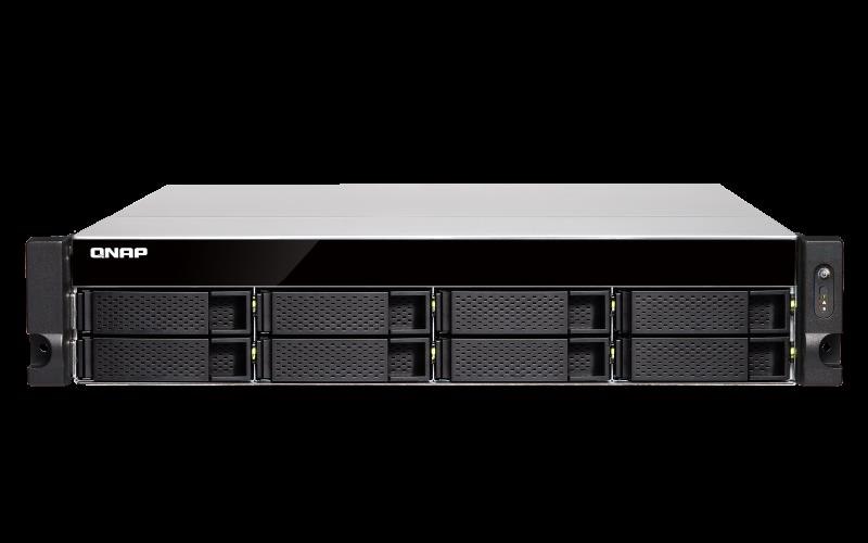 Qnap TVS-872XU-RP-i3-4G No Rail 2U Rack Nas Amd Ryzen 3.9GHZ Quad Core, 8X HDD 8GB Ram, 2 X Psu