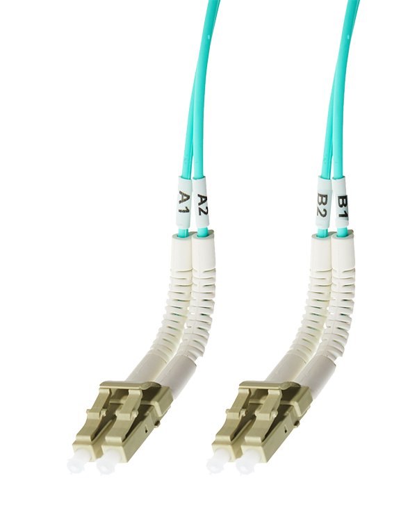 4Cabling 0.5M LC Flexi Boot - LC Flexi Boot Om4 Multimode Fibre Optic Duplex Patch Lead