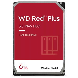 WD Red Plus 6TB HDD 3.5" Nas Sata 256MBS 5640RPM 3YRS WTY