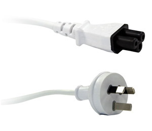 Digitus 3 Pin Power (M) To C5 Clover (M) White 2M Power Cable