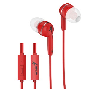 Genius HS-M320 Red In-Earphones With Inline Mic