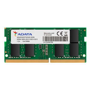 Adata 32GB DDR4-3200 2048X8 Sodimm Lifetime WTY