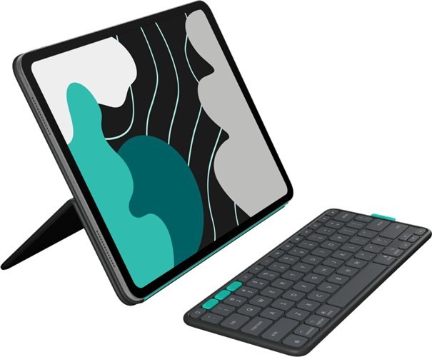 Logitech Flip Folio Keyboard/Cover Case (Folio) for 33 cm (13") Apple iPad Air 13 (2024), iPad Air 13 (2025), iPad Pro 13 (2024) Tablet - English Keyboard - Graphite
