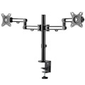BRATECK 17-32" Dual Monitor Desk Articulating Mount Arm Bracket.