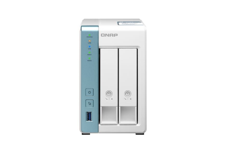 Qnap TS-231P3-4G Nas, 2Bay (No Disk), Al-314 Quad Core, 4GB, 2.5GbE, GbE,USB(3), TWR, 2YR