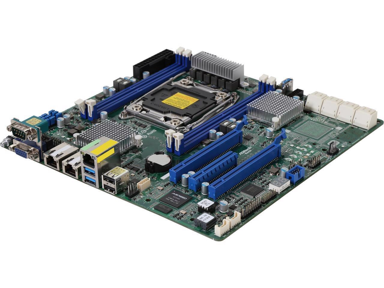 ASRock Rack Epc612d4u Uatx Server Motherboard Lga 2011 R3 Intel C612