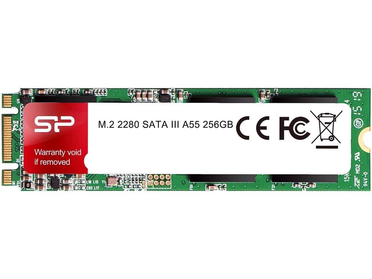 Silicon Power Ace A55 M.2 2280 256GB Sata Iii 3 D Nand Internal Solid State Drive (SSD) Sp256gbss3a55m28