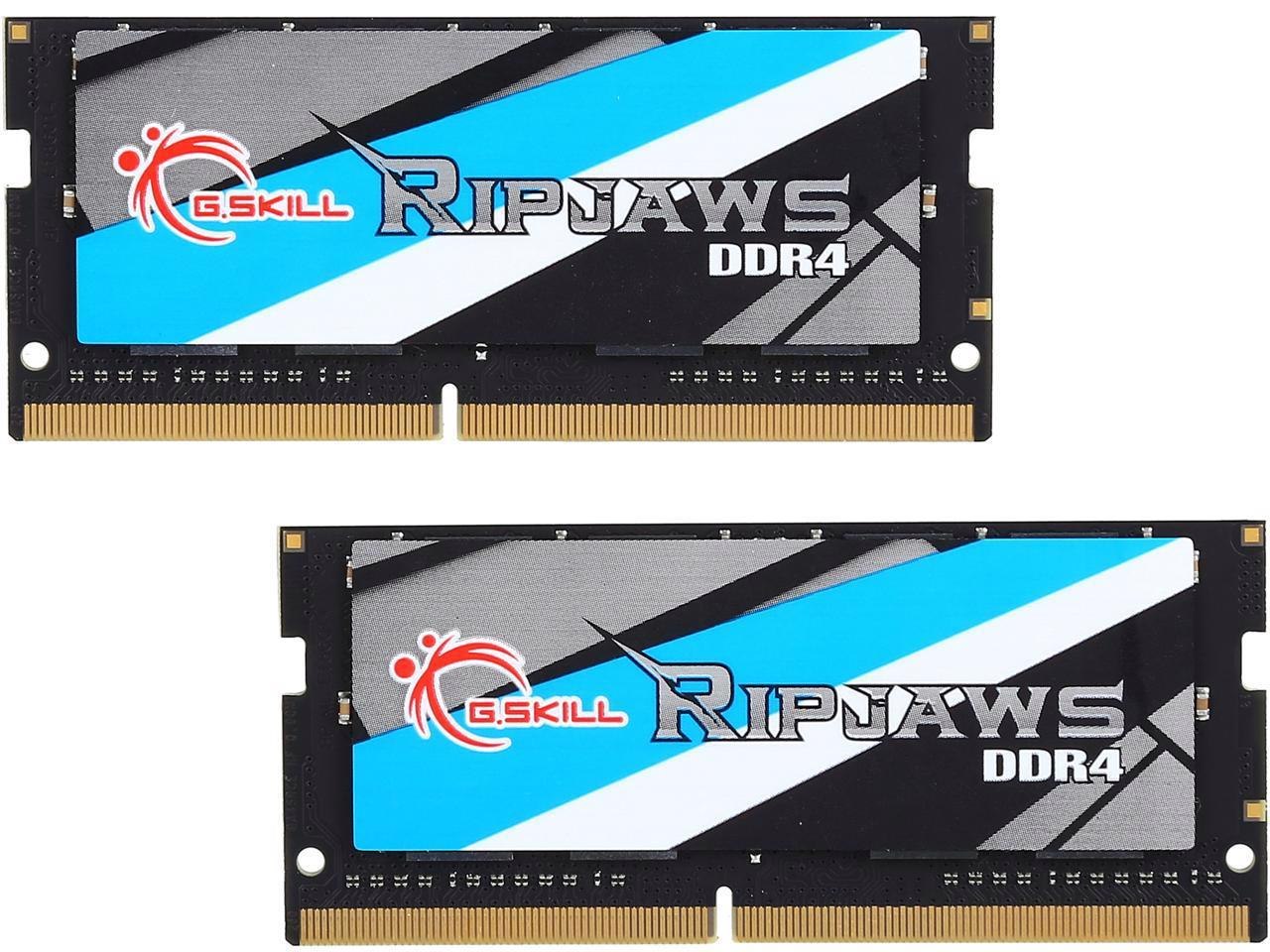 G.Skill Ripjaws Series 260-Pin DDR4 So-Dimm DDR4 2666 (PC4 21300) Laptop Memory Model F4-2666C18D-32GRS